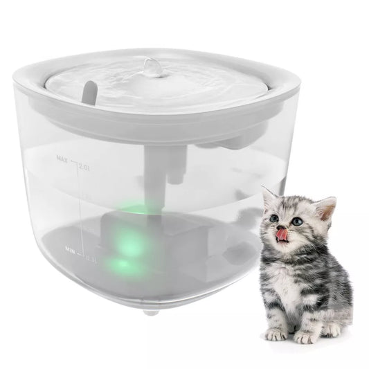 2L Wireless Pet Water Fountain With Triple Filtration Dual Flow Modes Auto Power-off Low Noise Pump